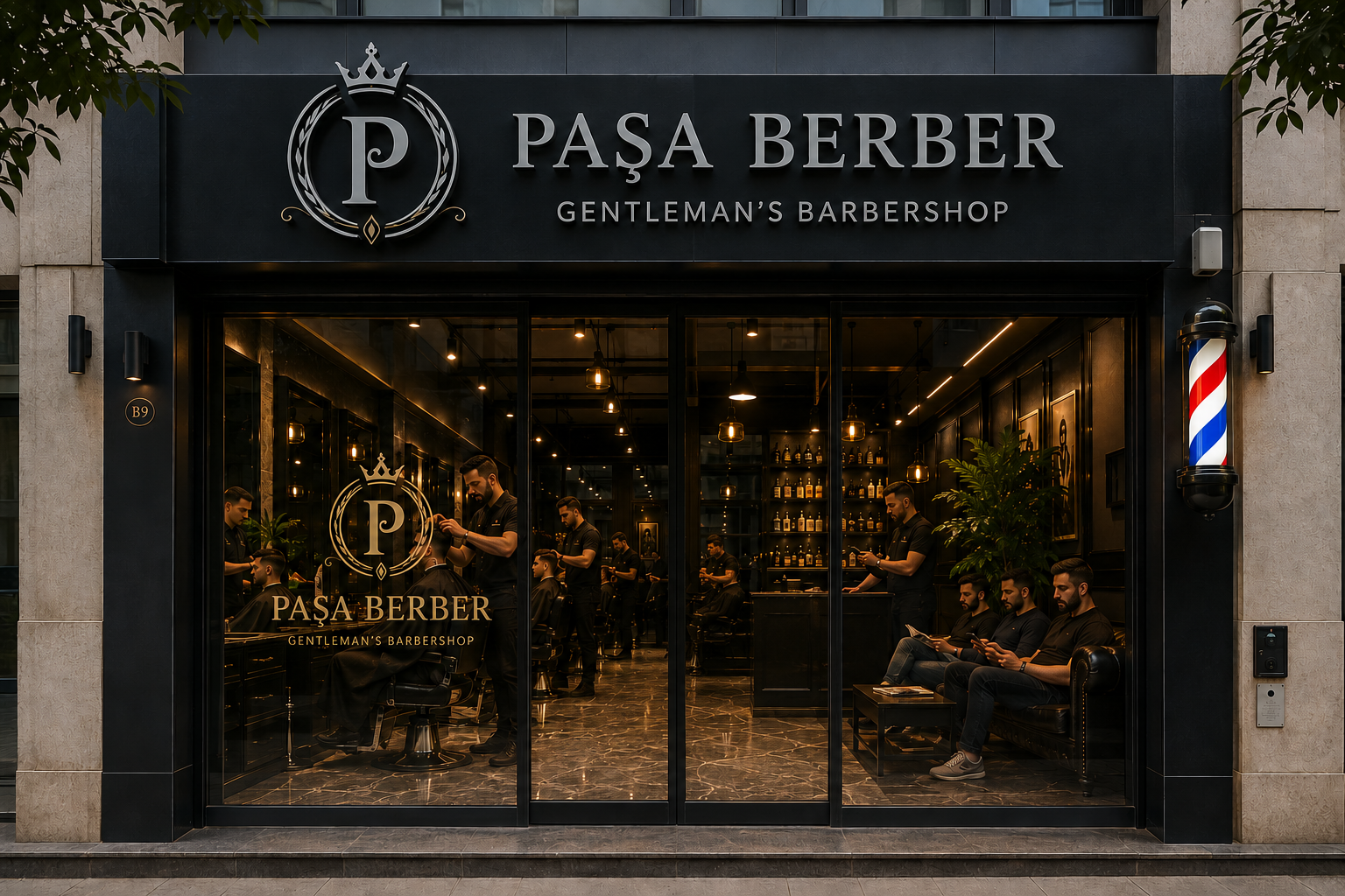 Paşa Berber — Işıklar Caddesi cephesi